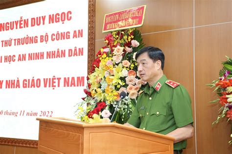 Đồng Chí Trung Tướng Nguyễn Duy Ngọc Ủy Viên Ban Chấp Hành Trung ương Đảng Thứ Trưởng Bộ Công
