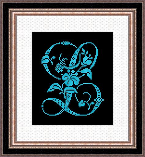Free cross stitch patterns for letter k with butterflies. Vintage Monogram Alphabet - Letter K