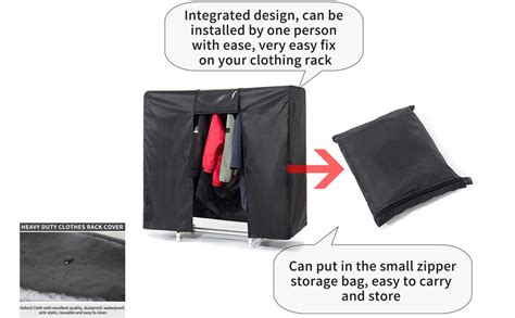 Garment Rack Cover 59 Large Rolling Rack Cover Only Heavy Duty Z