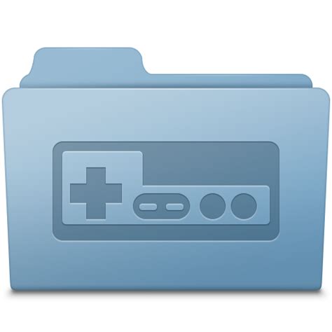 Game Folder Blue Icon Smooth Leopard Iconset Mcdo Design