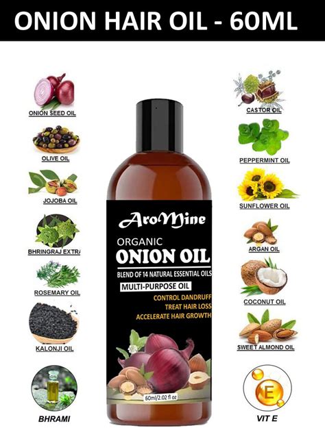 Aromine Onion Hair Oil Blend Of 14 Natural For Hair