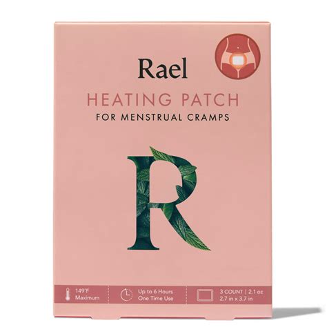 Rael Heating Patch For Menstrual Cramps Natural Herbal Pms Relief