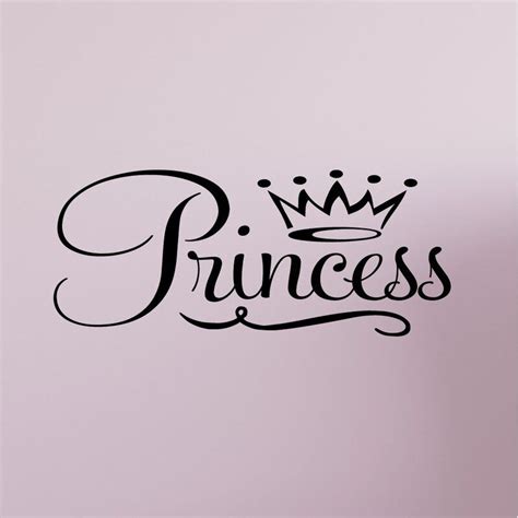 Princess Crown Vinyl Nursery Wall Decal Queen Wallpaper Crown