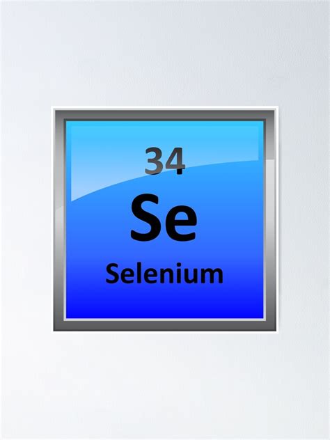 Selenium Element Symbol Periodic Table Poster For Sale By