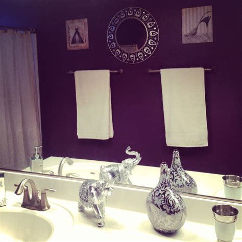 Purple bathroom design with purple furniture application is a very simple idea and interesting for you to have. Basement bathroom colour | Purple bathrooms, Purple ...