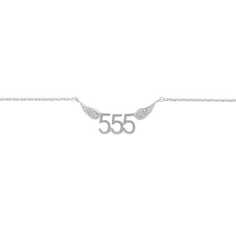 555 Angel Number Necklace (Silver Color) - TRANSFORMATION – House of