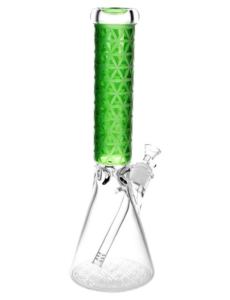 Pulsar Pattern Glass Beaker Bong W 14mm Slide And Downstem Pick A Color Pattern The Dab Lab