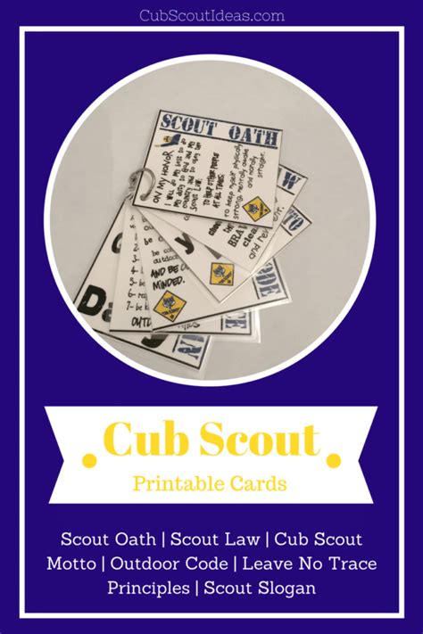 Cub Scout Essentials Printable