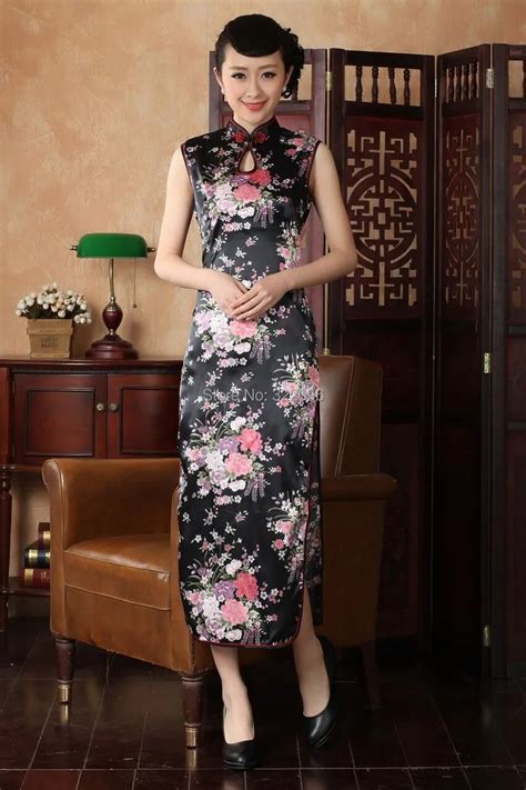 Shanghai Story Floral Print Evening Dress Long Qipao Dress Chinese Traditional Cheongsam Chinese