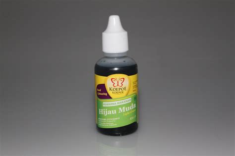 Gula karamel/roti yg dibakar 3. Koepoe-Koepoe Pewarna Makanan Hijau Muda 30 ml Light Green ...