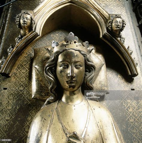 A Gilt Bronze Tomb Effigy Of Queen Eleanor Of Castile On Her Tomb In