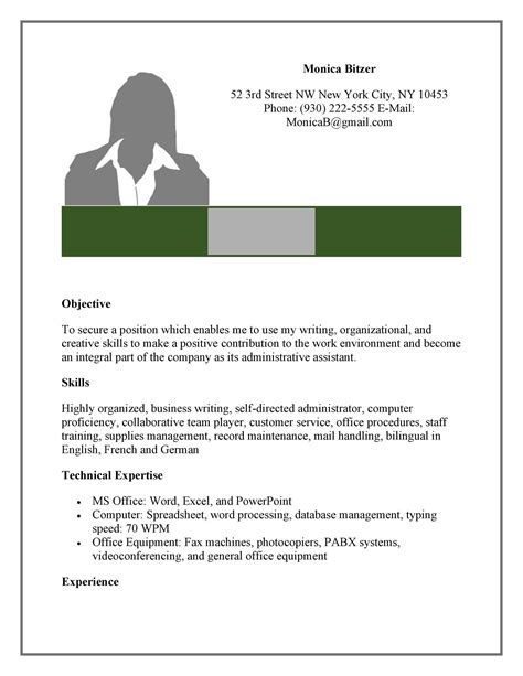Table of contents administrative assistant resume template (text format) resume action words for administrative assistant 20+ Free Administrative Assistant Resume Samples ᐅ TemplateLab