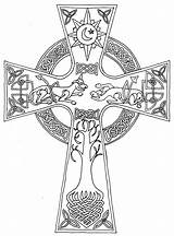 Coloring Cross Celtic Popular sketch template