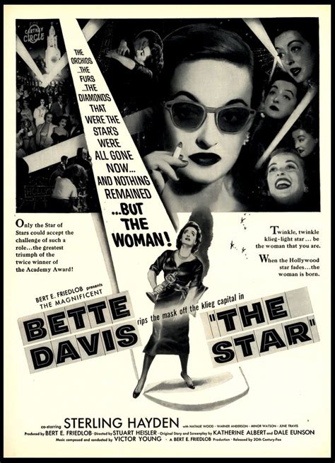 The Star 1952 Bette Davis Pours Her Soul Into The Part Of A Middle
