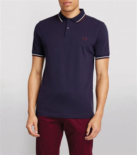 Mens Fred Perry Multi Twin Tipped Polo Shirt Harrods {countrycode}