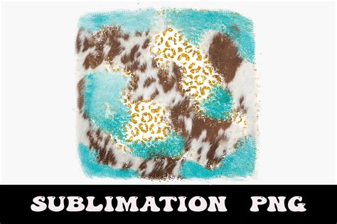 Cowhide Leopard Turquoise Glitter Png Graphic By Beer Design · Creative Fabrica