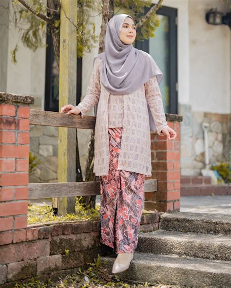 Baju Kebaya Lace Aviana Heather Purple Muslimahclothingcom