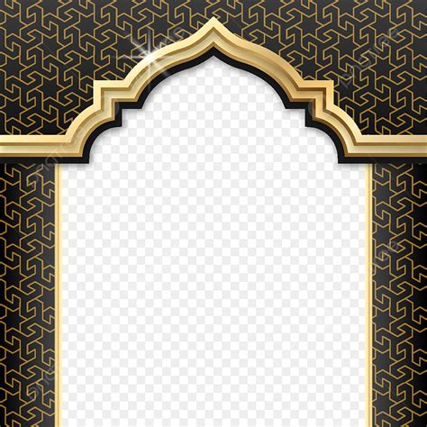 Gold Border Design Vector Png Images Vector Black And Gold Islamic
