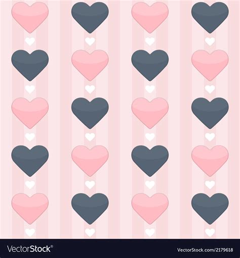 Seamless Pattern With Blue And Pink Hearts On A Vector Image