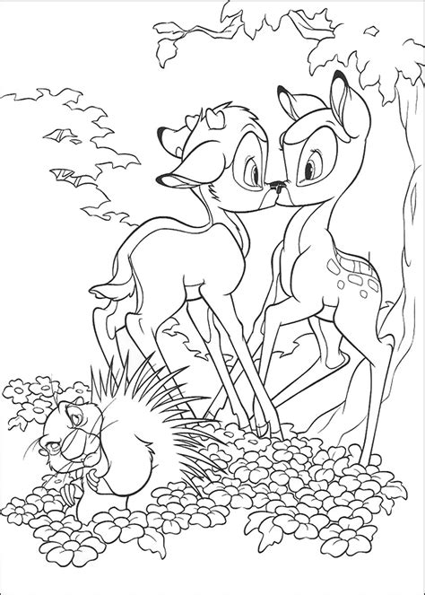 Get bambi coloring pages and wrap it as the gift. Bambi Coloring Pages