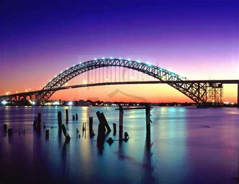Bayonne Bridge Sunset View Bayonne Bridge Bayonne New Jersey
