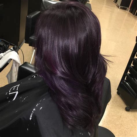 Image Result For Dark Brunette Hair With Subtle Purple Tint Dark Purple