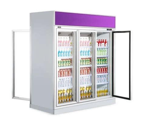 Commercial Front And Rear Open Style Cold Drink Refrigerator Glass Door Fridge Convenience Store