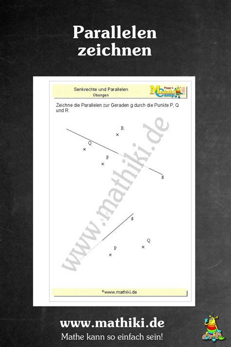 Dies ist das aktuell ausgewählte element. Auf diesen Arbeitsblättern übst Du Parallelen zu zeichnen ...