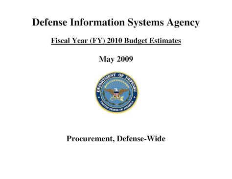 Pdf Defense Information Systems Agencyand All Associated Dod Users