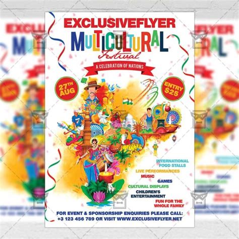 Multicultural Festival Club A5 Flyer Template Exclsiveflyer Free