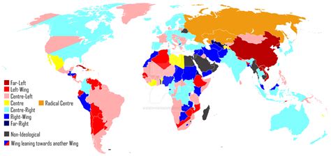 Political Wing Map Political Spectrum World 2014 By Saint Tepes On