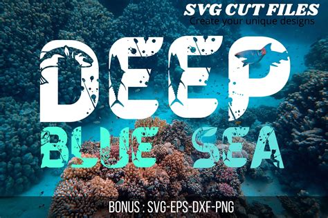 Deep Blue Sea Font By Cnxsvg · Creative Fabrica