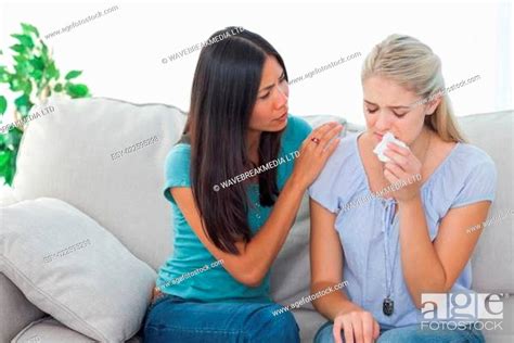 Concerned Woman Comforting Her Crying Friend Stock Photo Picture And