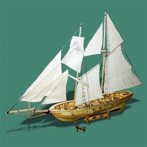 1130 Scale Harvey 1847 Wooden Trade Armed Sailboat Assembly Kit Diy
