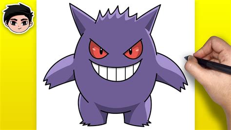 How To Draw Gengar From Pokemon Easy Step By Step Youtube