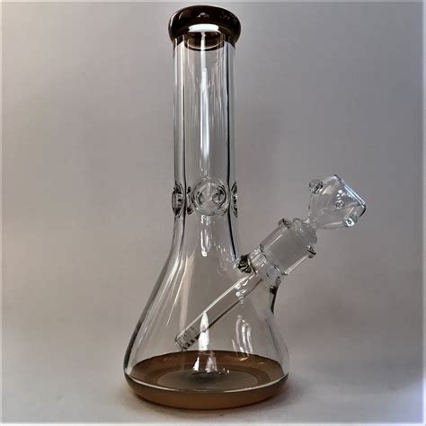Thick Glass 9mm Beaker Bong with Color Accents - Kings Pipes