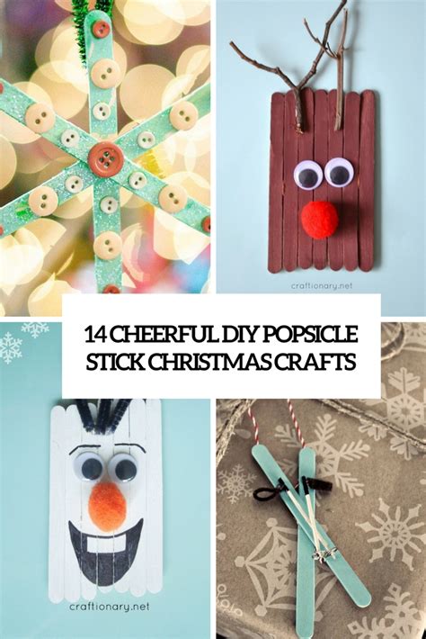 14 Cheerful Diy Popsicle Stick Christmas Crafts Shelterness