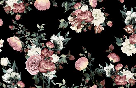 Black Vintage Floral Wallpapers Top Free Black Vintage Floral