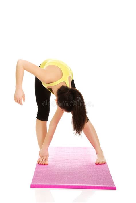 Fitness Woman Doing Stretching Exercise Stock Photo Image Of
