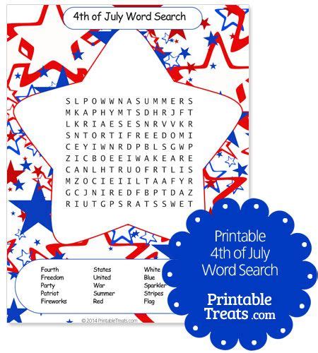 You have chosen the '4th of july' premade word list. Printable 4th of July Word Search | Fourth of july shirts ...