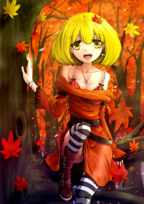 Susukii Ryuusan Usui Ryuusan Aki Shizuha Touhou Highres 1girl Adapted Costume Autumn