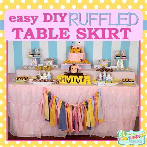 As a reprise of our popular tutu tutorial video we did last year, this week's feature is a diy tulle table skirt that requires absolutely no sewing and minimal materials. Monkey Party: Easy DIY Ruffled Table Skirt Tutorial | Mimi's Dollhouse