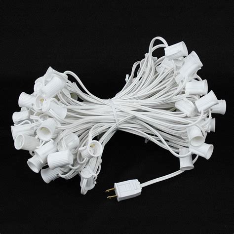 100 Clear G40 Globeround Outdoor String Light Set On White Wire