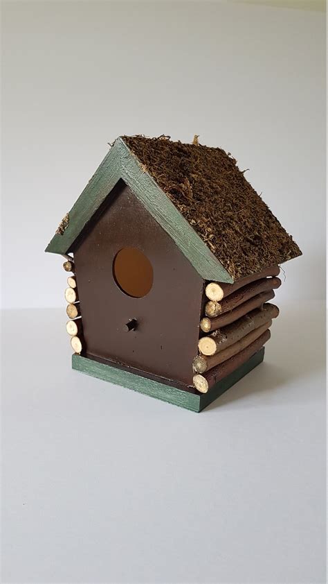 Rustic Bird Nest Box Made By Hand Etsy