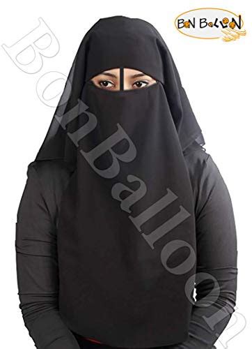 Xl Long Saudi Niqab Nikab 3 Layers Burqa Hijab Face Cover Veil Islam Islami Buy Online In