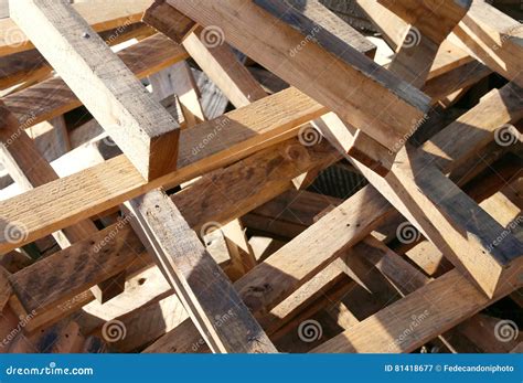 Broken And Rotting Wooden Pallets Stock Image Image Of Pallets Dump