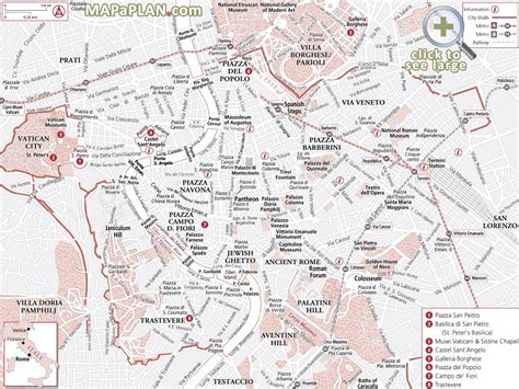 Tourist Map Of Rome Italy Printable Free Printable Maps
