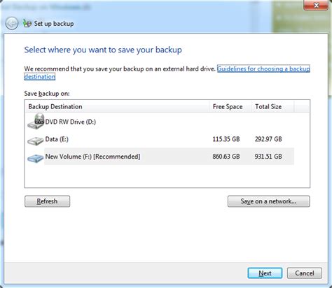 Backup To A Specific Folder With Windows Backup Super User