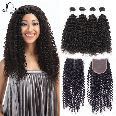 Buy Joedir Brazilian Afro 3 Curly Weave Human Hair 2 Kinky 4 Bundles