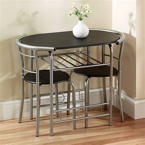 Compact Space Saving Table And 2 Chairs Dining Set By Kaleidoscope Look Again Space Saving